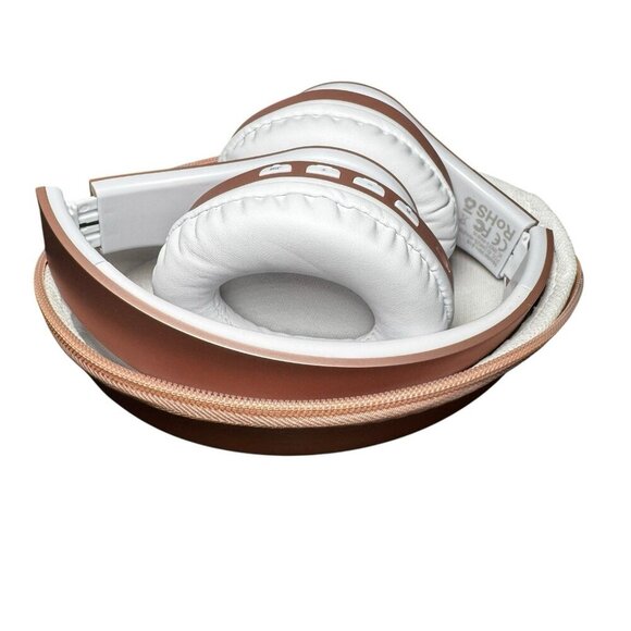 ZIHNIC Bluetooth Headphones‎ Overear Foldable Wireless/Wired Headset Rose Gold - Picture 4 of 5